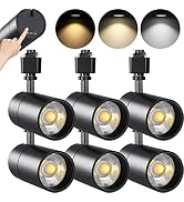 VANoopee 3-Color 20W Dimmable LED Track Lighting Heads H Type - Bright Track Light Fixtures Ceili...