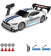 1:24 Scale RC Drift Car,4WD 2.4GHz High Speed Racing Hobby Sport Toy Car Vehicle with LED Lights,...