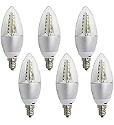 E12 LED Candelabra Bulbs 5W AC85-265V E12 LED Lights Bulbs Cool White 6000K Chandelier Light Bulb...