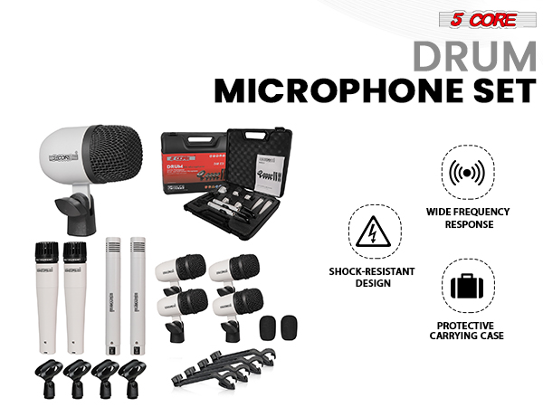 drum mic kit drum microphone set 9 piece drum set drum mic set recording studio kit percussion mic