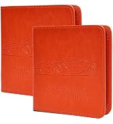 Peisicne 2-Pack Registration and Insurance Card Holder, Vehicle Glove Box Car Organizer with Magn...