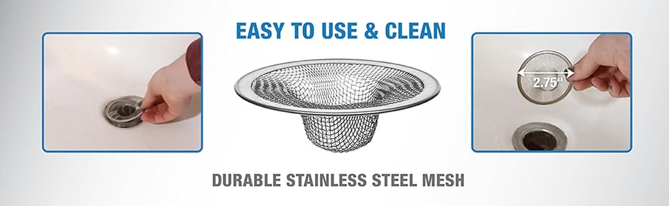 Easy to use and clean. Made from a durable stainless steel mesh.