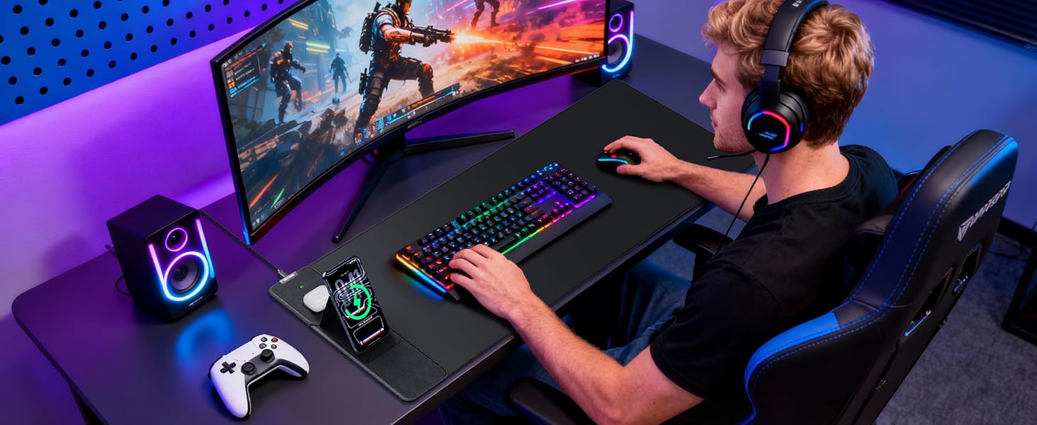 wireless charger mouse pad