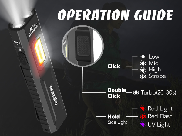 rechargeable edc flashlight