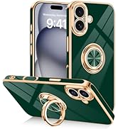 Tnarru Designed for iPhone 17 Case with Ring Stand, 360° Rotatable Holder Support Magnetic Car Mo...