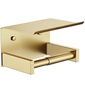 KOKOSIRI Roll Paper Holder Spring Loaded Tissue Paper Holder Bathroom Toilet Roll Holder with She...