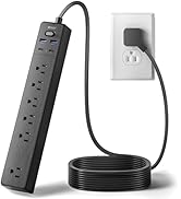 SUPERDANNY 9.8ft Power Strip USB Surge Protector Mountable Extension Cord Multiple Protection 5 O...