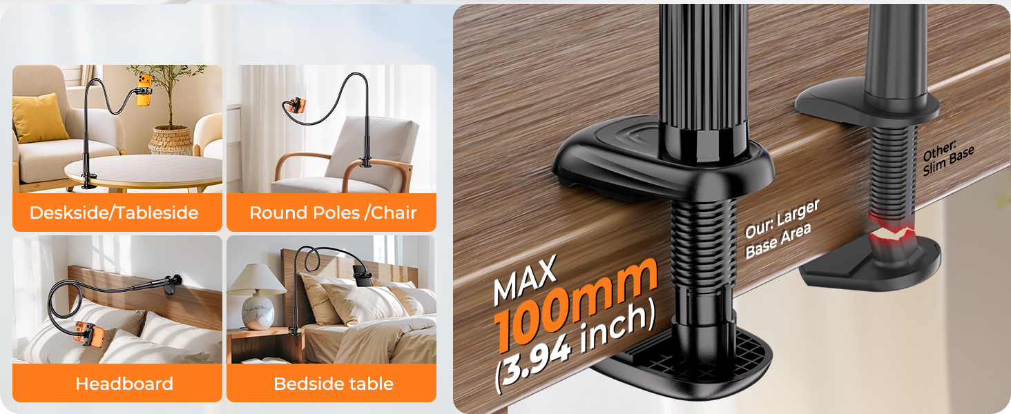 gooseneck kindle holder