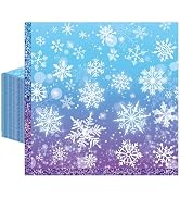 50 Pcs Snowflake Napkins 13 x 13 Inches, Blue Winter Wonderland Paper Napkins Disposable Luncheon...