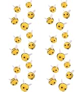 SelHeng 30 Pcs Felt Bees for Crafts Cute Pom Pom Bees Small Felt Craft Balls Mini Bees Figures fo...