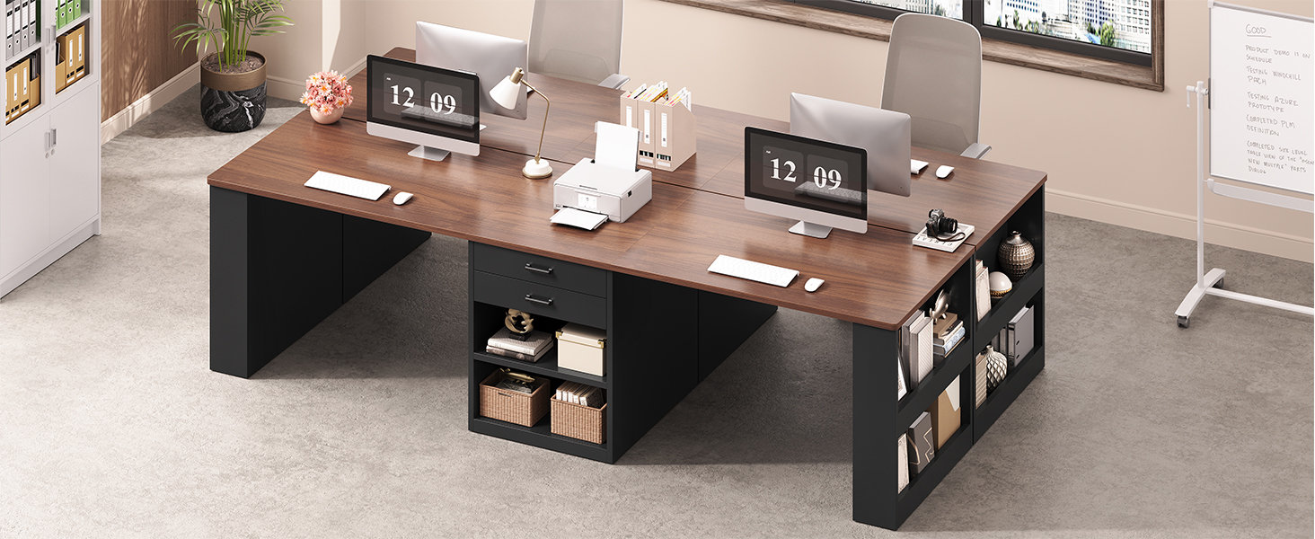 2 person desk gaming computer desk with drawers home office desks long office desk