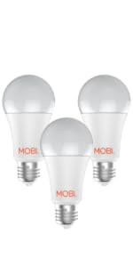 MOBI Smart WiFi LED Bulb Multi-Color Changing LED Light Bulb for Home; Bedroom, Dimmable & Voice Com...