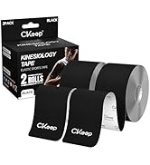 CKeep Kinesiology Tape, Uncut 2 Rolls, Original Cotton Elastic Premium Athletic Tape,Latex Free H...