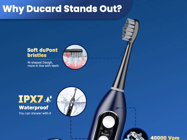 electric toothbrush with water flosser with 3 sonic brush &amp;amp; 5 brush pressure