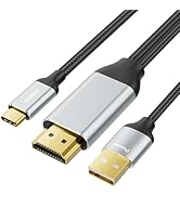 HDMI to USB C Cable Adapter 4K@60Hz 6FT, HDMI 2.0 Input to USB Type C Output Display Converter, U...