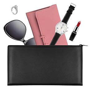 Bank Bag,Money Pouch, Leatherette Security Deposit Bags, cash bag Leatherette