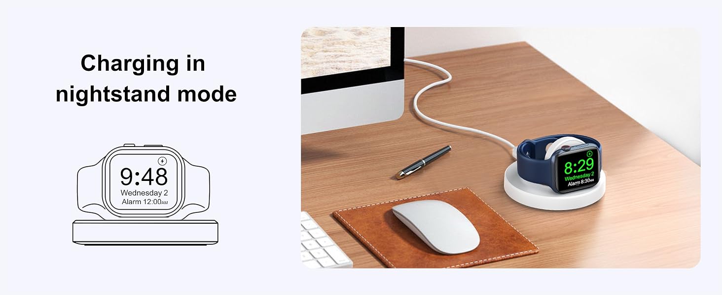 Charging in nightstand mode