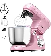 COSTWAY Stand Mixer, 6-Speed Tilt-Head Stand Mixer, 500W, Kitchen Electric Mixer with Dough Hook,...