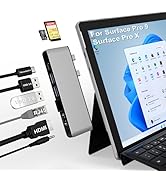 Surface Pro 9 Hub Docking Station with 4K HDMI, USB-C Thunderbolt 4 (8K@30Hz Video+40G Data+100W ...