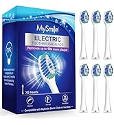 MySmile UC605 Electric Toothbrush Replacement Heads, 6 Packs (White)