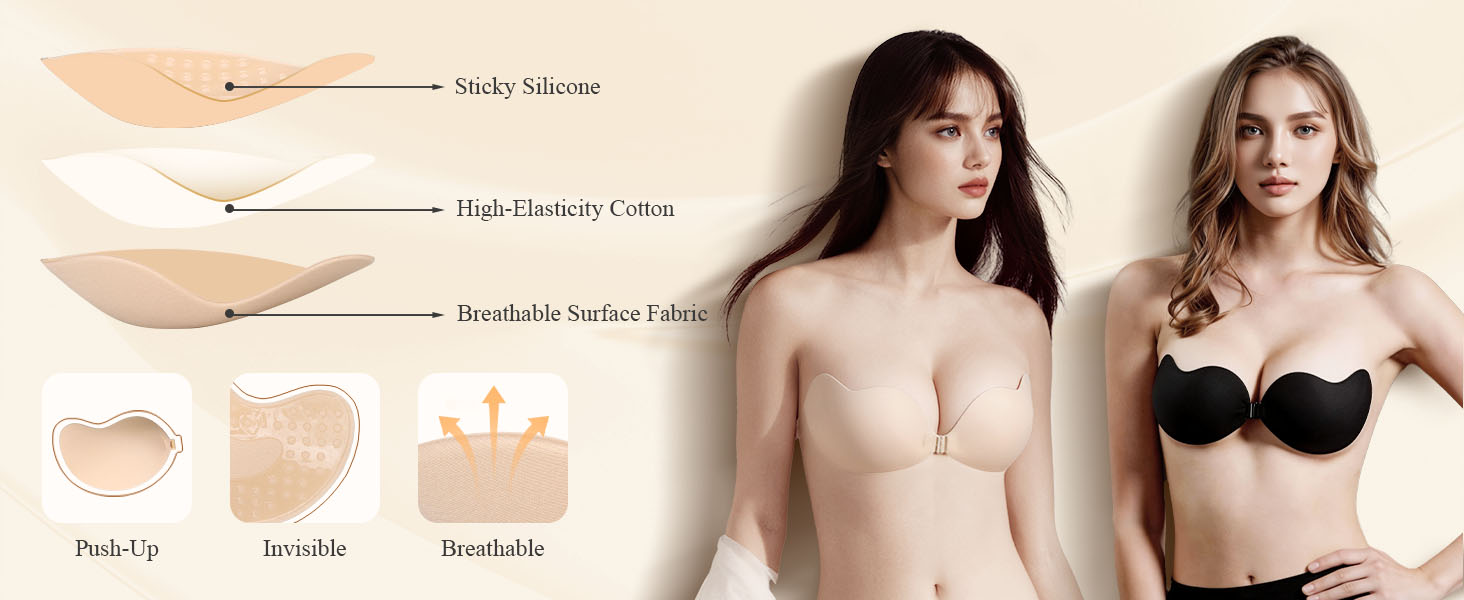 Push Up Sticky Bra