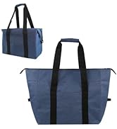 Insulated Grocery Cooler Food Bags with Zipper for Shopping, Travel, Picnic or Lunch, Alumimum Fo...