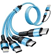 Travel Essentials, 4 in 2 Multi Charging Cable 3 USB C Chargers for iPhone 17, Multi Charger Cord...