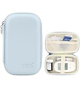 Linpr Hard Shell Diabetic Monitor Case, Glucose Meter Kit Storage Organizer, Diabetes Travel Bag ...