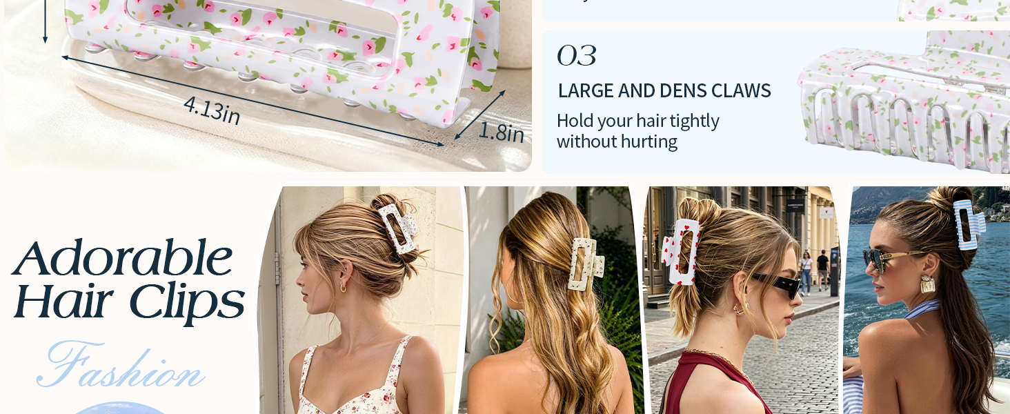 large hair clips for women