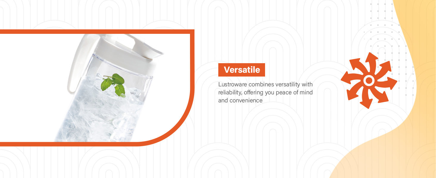 Lustroware QuickServe Airtight 2.1L Pitcher for Making Coffee, Tea and Juices, 2.1Liters, Clear