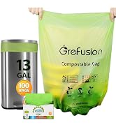 Compostable Bags,Trash bags 13+ gallon tall kitchen, Compostable Trash Lawn &amp; Leaf Yard Waste Bag...