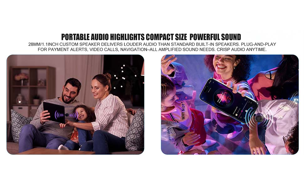 A portable mini sound amplifier