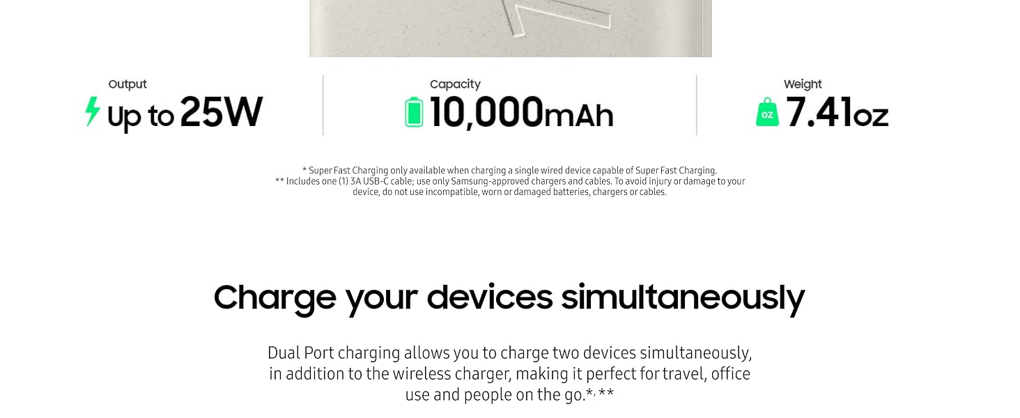 25W Wireless Battery Pack