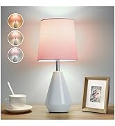 bdayanx Small Bedside Table Lamp for Bedroom - Reading Desk Lamp with 3 Color Temperatures,15.5" ...