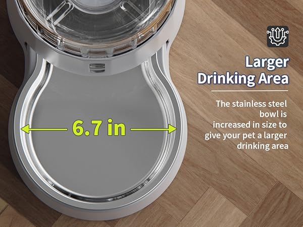 Larger Drinking Area