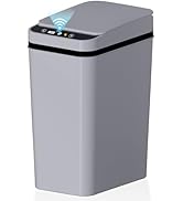 jinligogo Bathroom Small Trash Can with Lid, 2.2 Gallon Touchless Automatic Garbage Can Slim Wate...