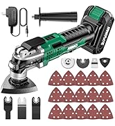 KIMO 20V Cordless Oscillating Tool Kit with 26-Pcs Accessories, Max 21000 OPM, 6 Variable Speed &amp;...