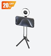ULANZI 2-in-1 Magnetic Phone Tripod &amp; Selfie Light Kit, MA30 Phone Stand with LM19 2500K-8500K LE...