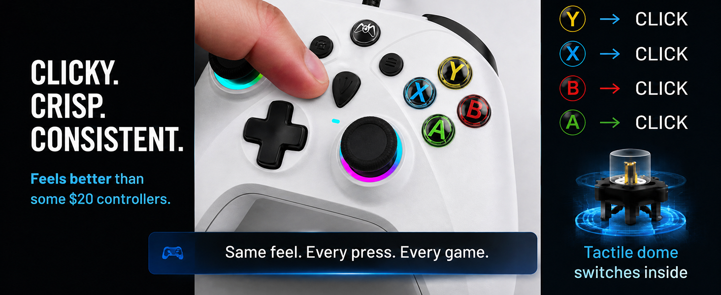 Feels better thansome $20 controllers.
