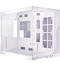 ESGAMING M-ATX Mini Tower PC Case 360MM RAD Support, 8° Slanted Base, 270° Full View Tempered Glass ...