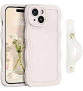 GUAGUA for iPhone 15 Plus Case 6.7 Inch Cute Curly Wave Shape iPhone 15 Plus Phone Case with Adju...