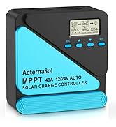 Aeternasol Solar Controller 40A Charger Controllers 12/24V MPPT Solar Charge Controller Solar Pan...