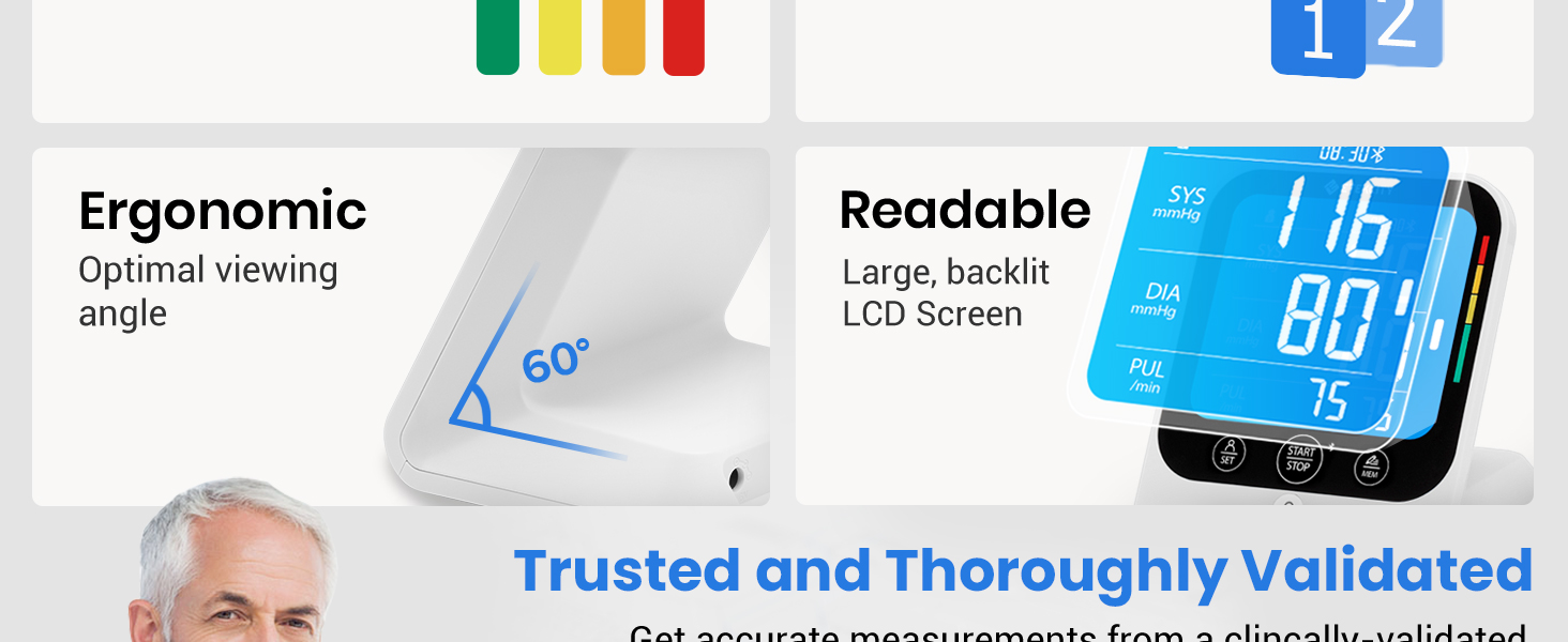 rgonomic with optimal viewing angle, readable with large, backlit LCD screen