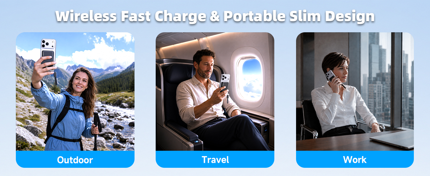 Wireless Fast harge &amp;amp; Portable Slim Design