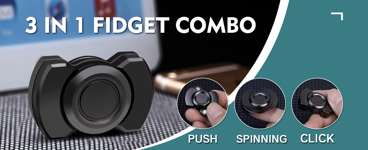 fidget spinner,metal magnetic fidget toy slider EDC Stainless Steel Titanium Black Silver Small