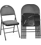 ARLIME 6 PCS Folding Chairs w/Padded Seats, Padded Foldable Seats w/Handle Hole, Upholstered Seat...