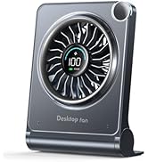 OpenBay Small Desk Fan, Quiet Portable Table Fan with 100 Speeds, 12 Hrs Cooling, Strong Airflow,...