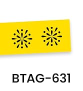 BTAG-631 Label Tape: Black on Yellow