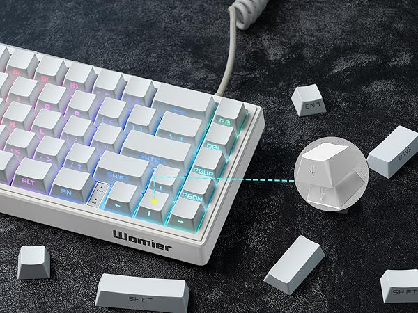 womier double shot keyboard caps,side printed keycap