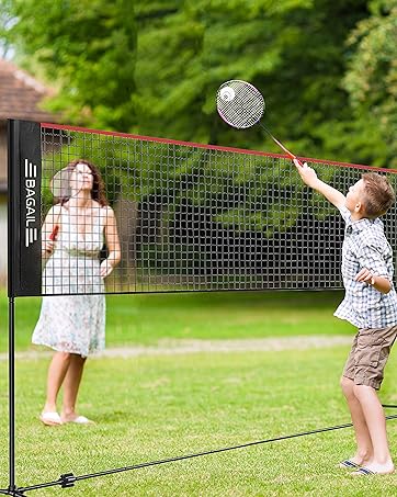 badminton net tennis net pickleball net portable volleyball net height adjustable nylon sports set